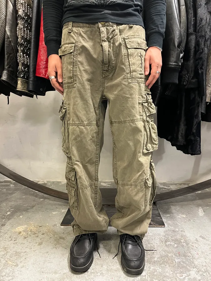 FW2006 Dolce & Gabbana Olive Multi Pockets Cargo Pants