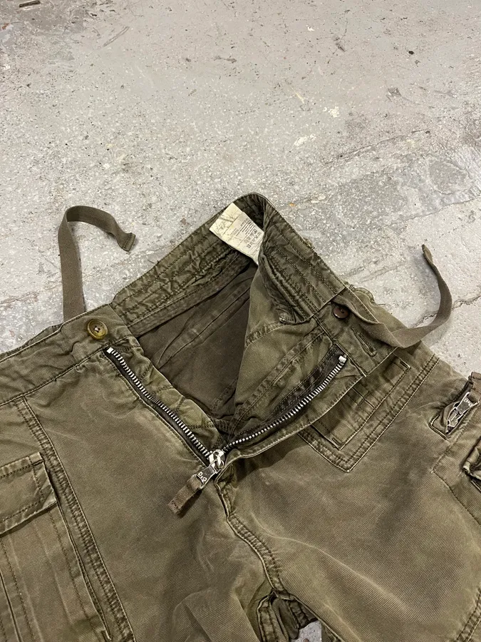 FW2006 Dolce & Gabbana Olive Multi Pockets Cargo Pants - Image 13