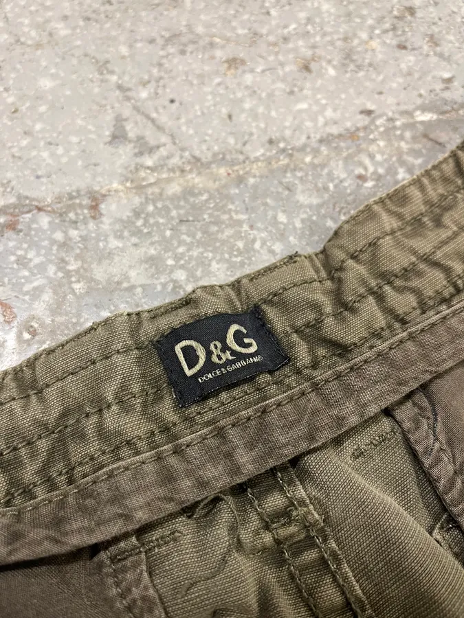 FW2006 Dolce & Gabbana Olive Multi Pockets Cargo Pants - Image 14