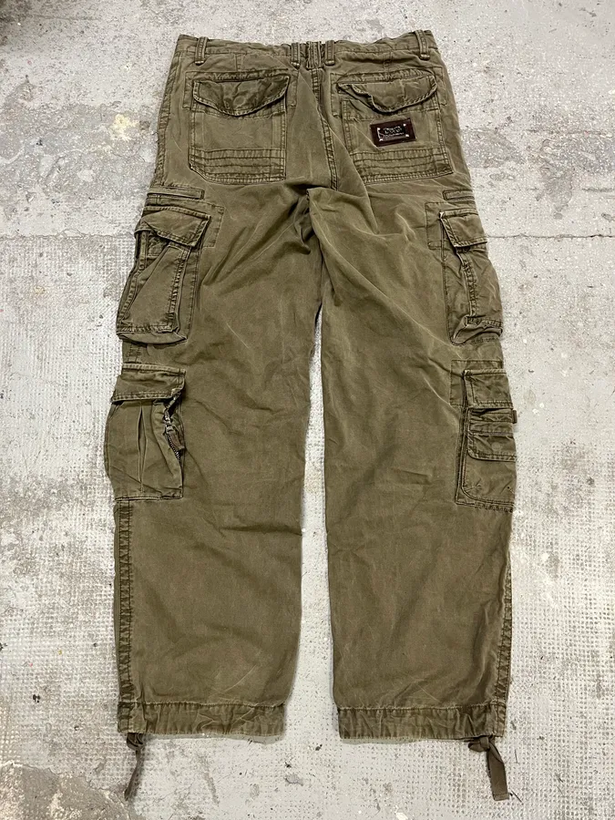 FW2006 Dolce & Gabbana Olive Multi Pockets Cargo Pants - Image 6