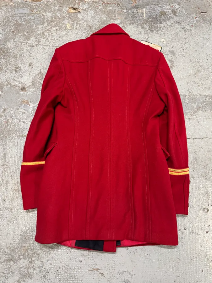 FW2006 Dolce & Gabbana Red Wool Double-Breasted Officer Coat - Image 6