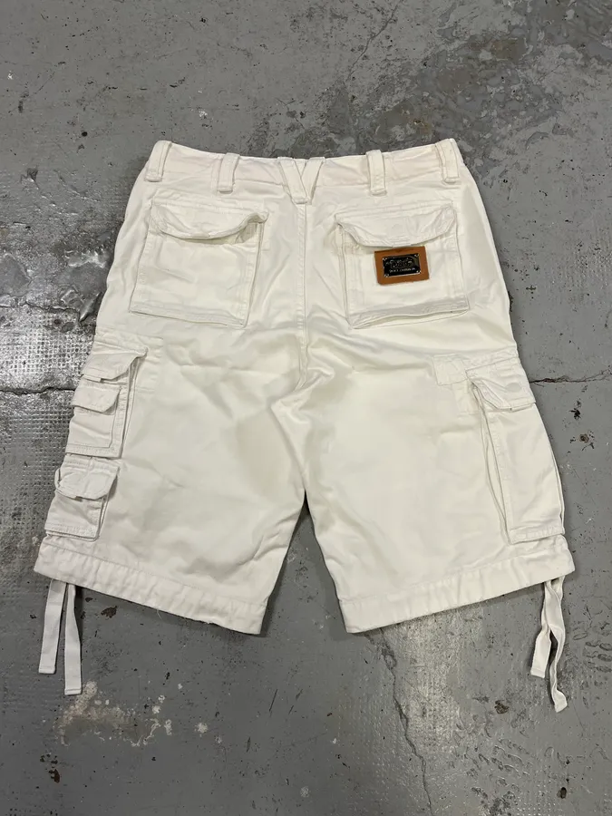 FW2006 Dolce & Gabbana White Multi Pockets Cargo Shorts - Image 7