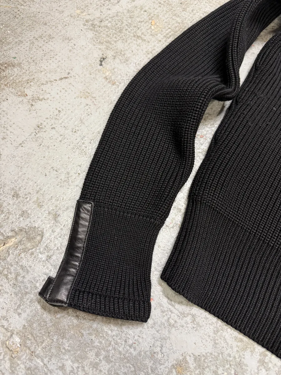 FW2006 Gucci Black Wool & Leather Jacket - Image 6