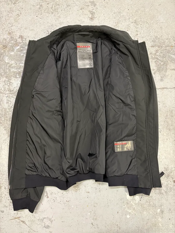 FW2006 Prada Linea Rossa Black Nylon Bomber Jacket - Image 5