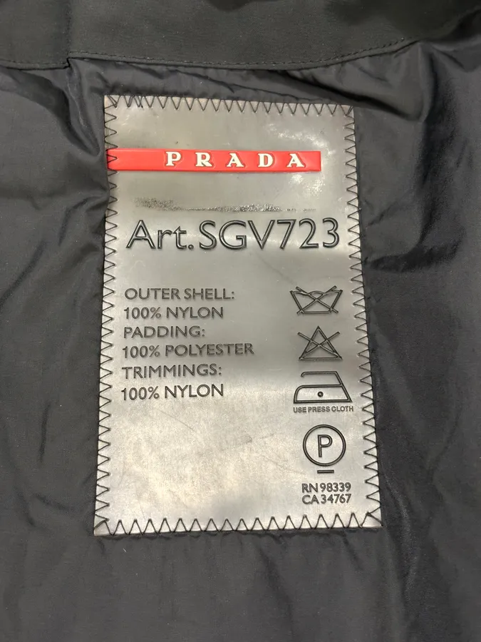 FW2006 Prada Linea Rossa Black Nylon Bomber Jacket - Image 8