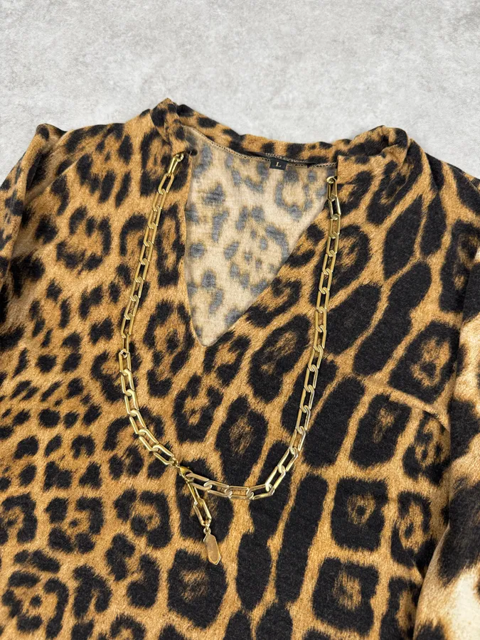 FW2006 Roberto Cavalli Leopard & Chain Top - Image 5
