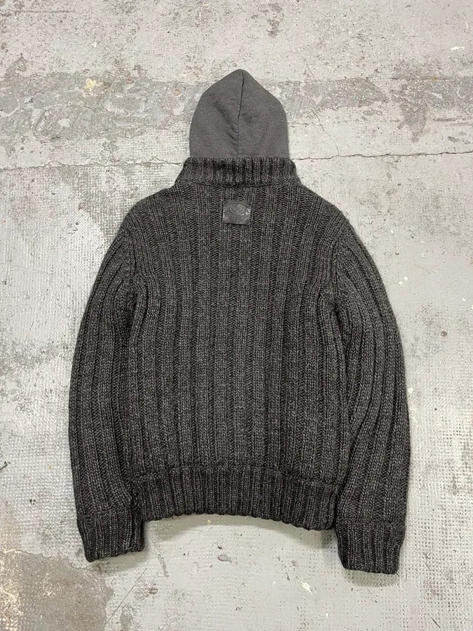 FW2007 Dolce & Gabbana Grey Wool Hooded Jacket - Image 7