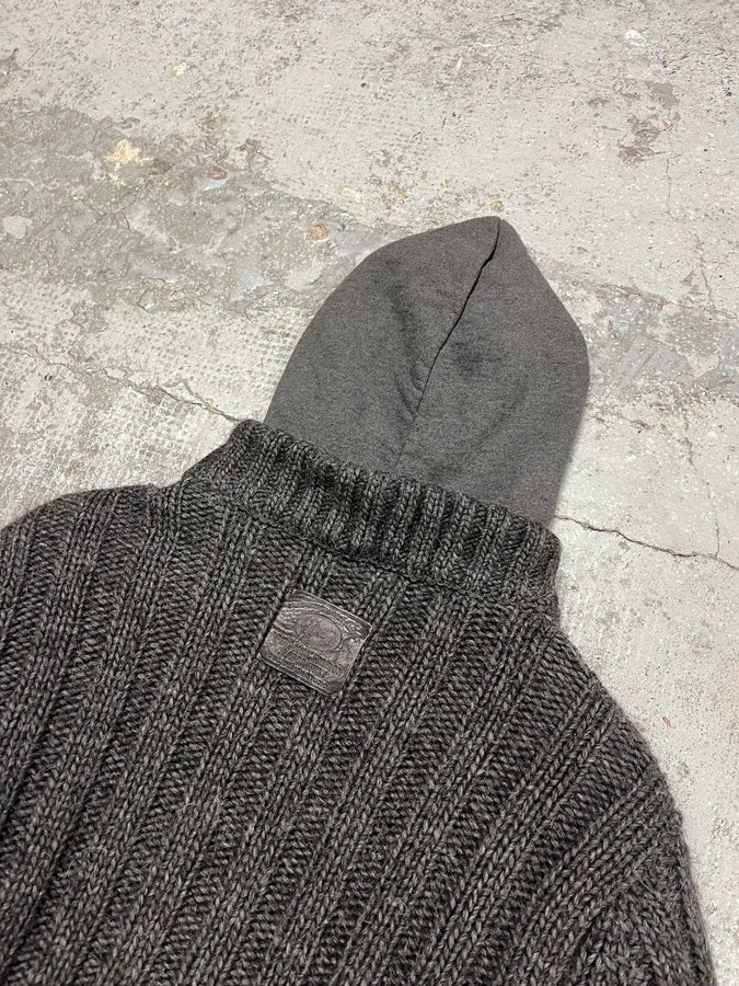 FW2007 Dolce & Gabbana Grey Wool Hooded Jacket - Image 8
