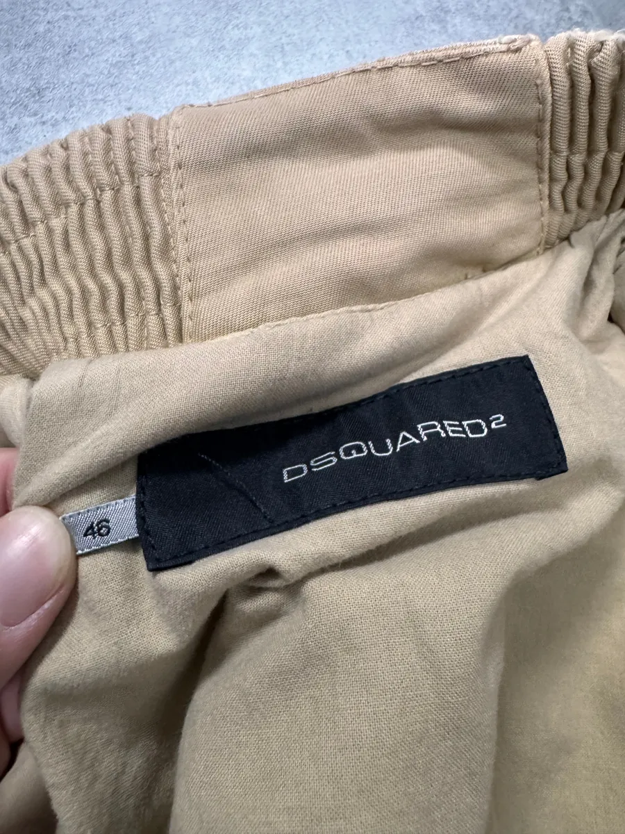 FW2007 Dsquared2 Biker Reinforced Beige Denim Jacket - Image 7