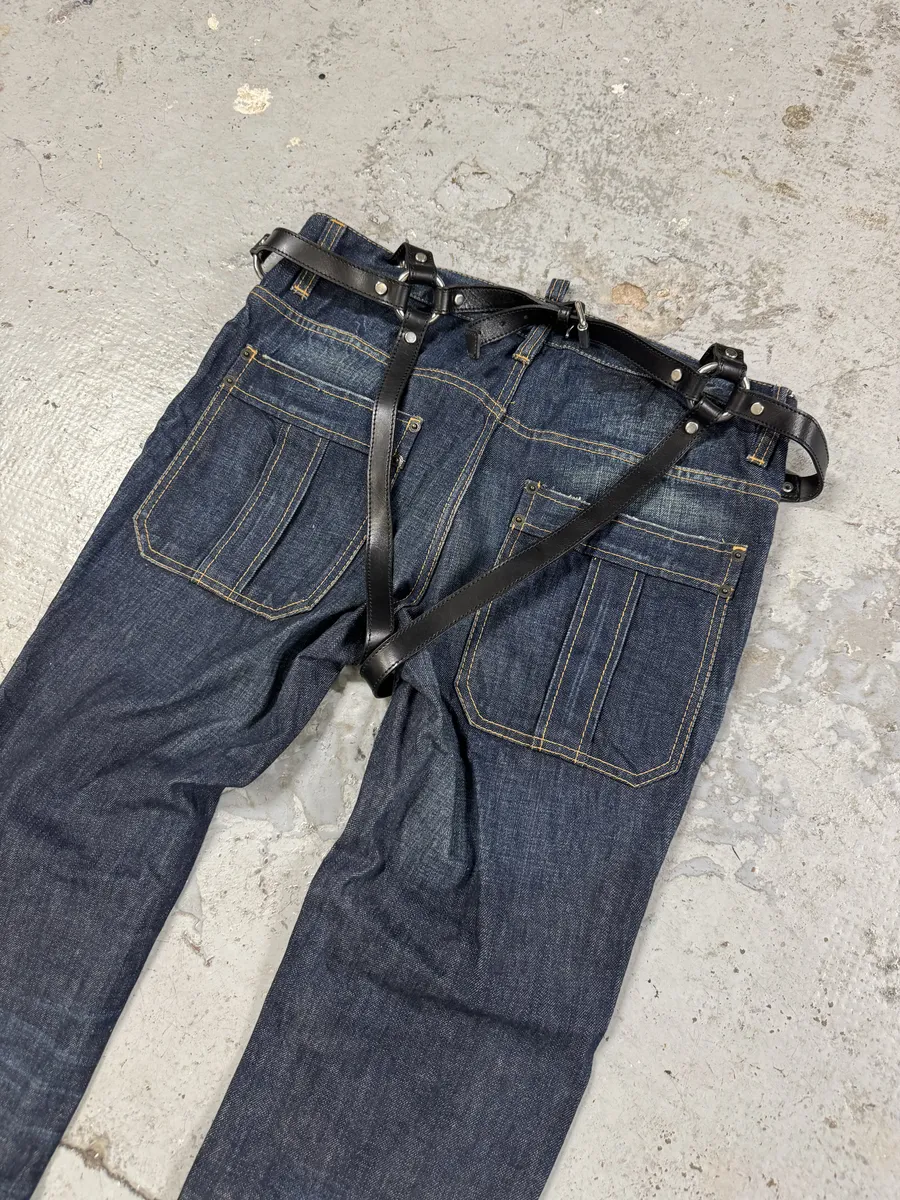 FW2007 Dsquared2 Bondage Harness Brut Denim Jeans - Image 11