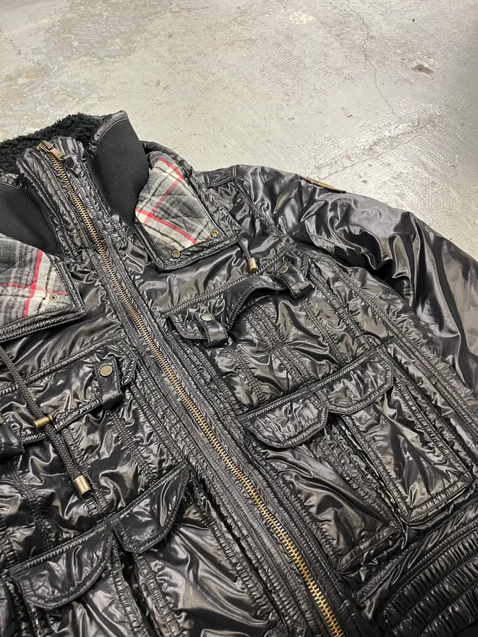 FW2008 Dolce & Gabbana Black Utility Cargo Puffer Jacket - Image 7