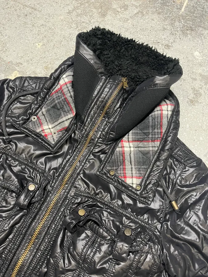 FW2008 Dolce & Gabbana Utility Puffer Black Jacket - Image 4