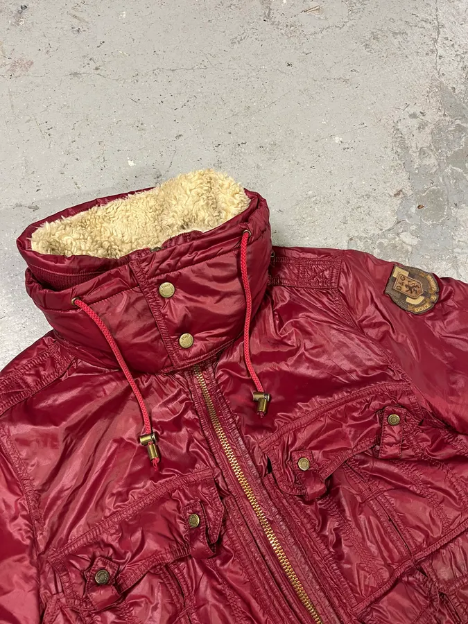 FW2008 Dolce & Gabbana Wine Burgundy Utility Cargo Puffer Jacket - Image 6