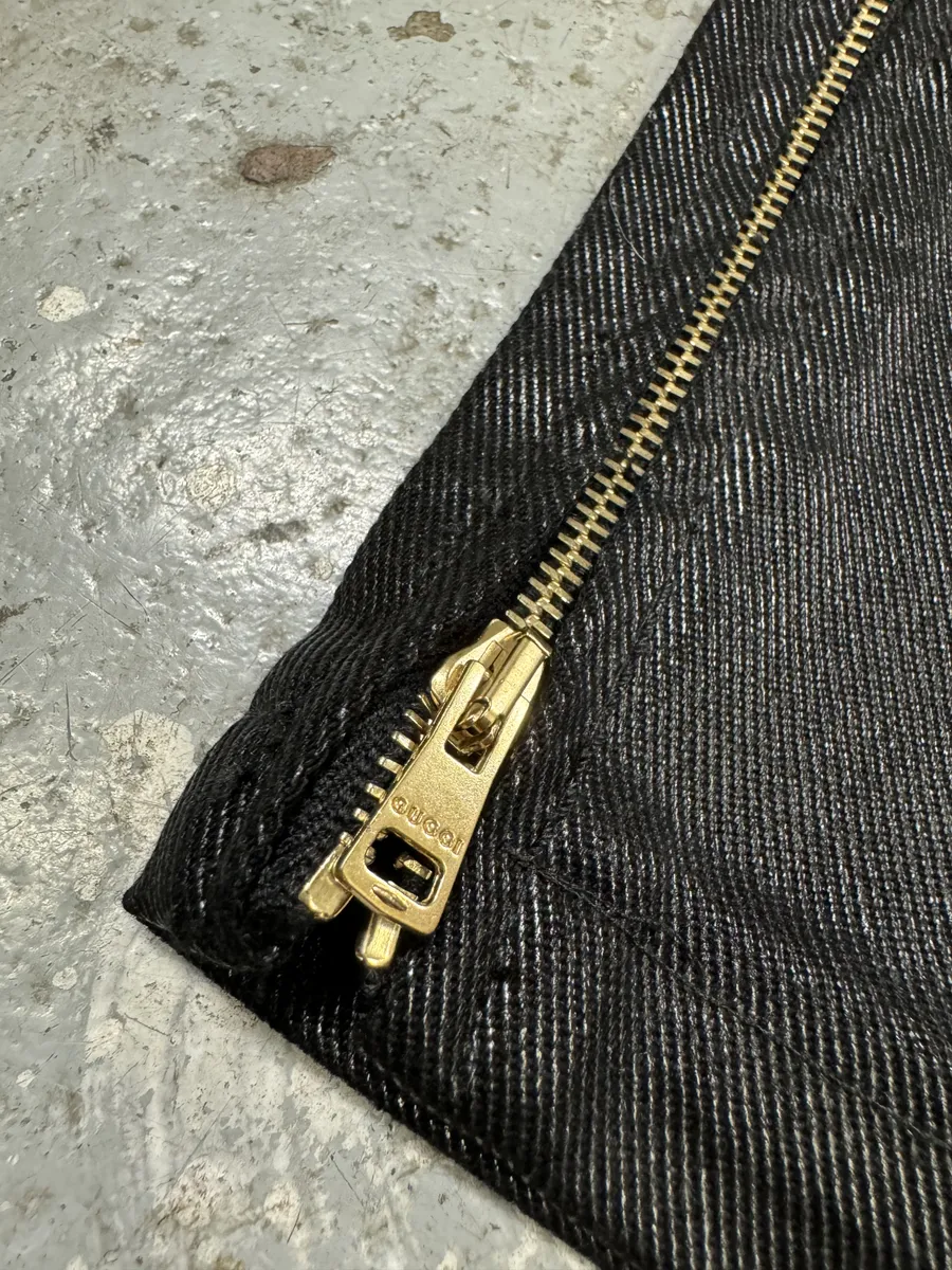 FW2008 Gucci Black Elegant 2 Zips Pants - Image 6