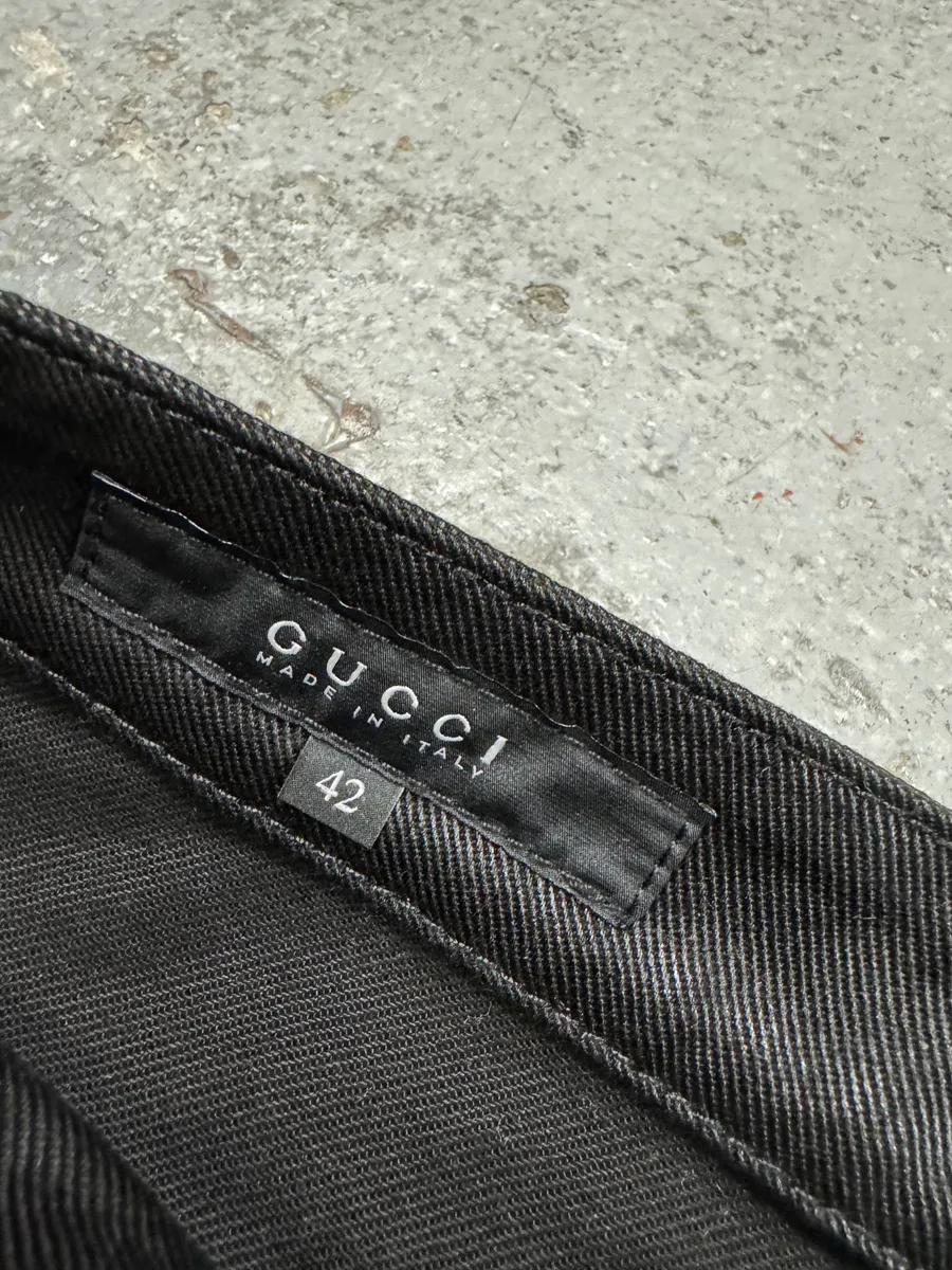 FW2008 Gucci Black Elegant 2 Zips Pants - Image 8