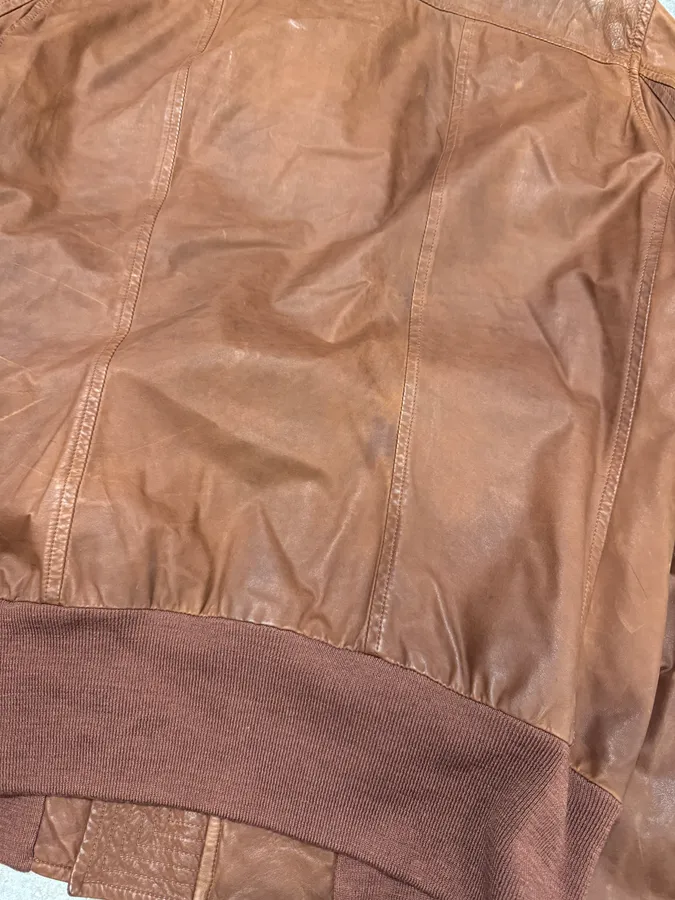 FW2008 Rick Owens Bordeaux  Asymmetrical Leather Jacket - Image 10