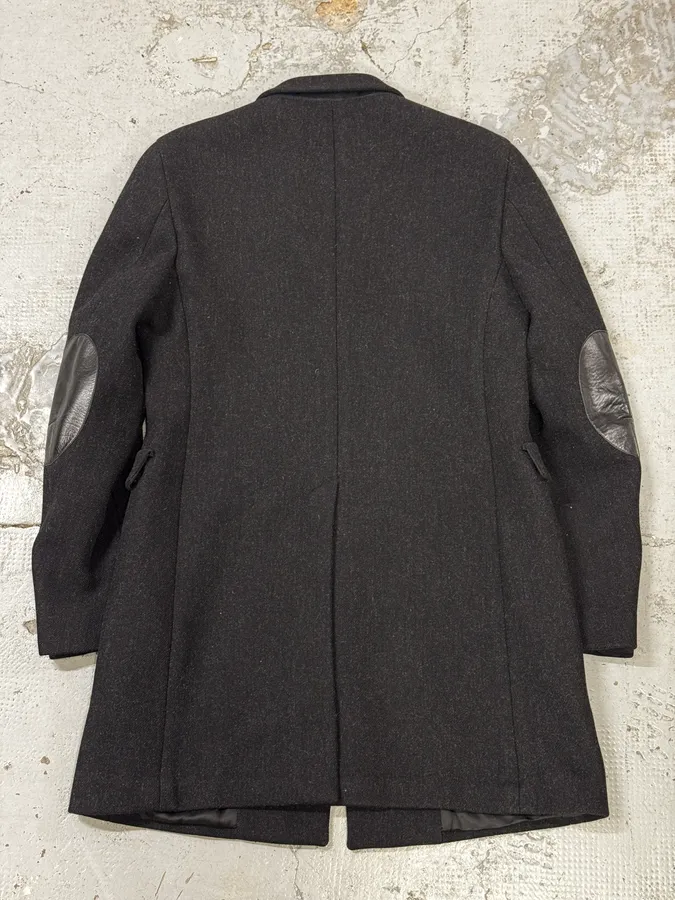 FW2009 Prada Dark Obscure Grey Wool Trench Coat - Image 4