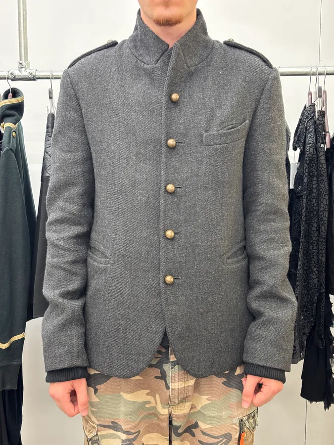 FW2010 Dsquared2 Grey Wool Military Buttoned Jacket - Image 3