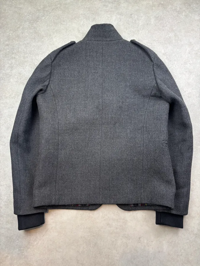 FW2010 Dsquared2 Grey Wool Military Buttoned Jacket - Image 6