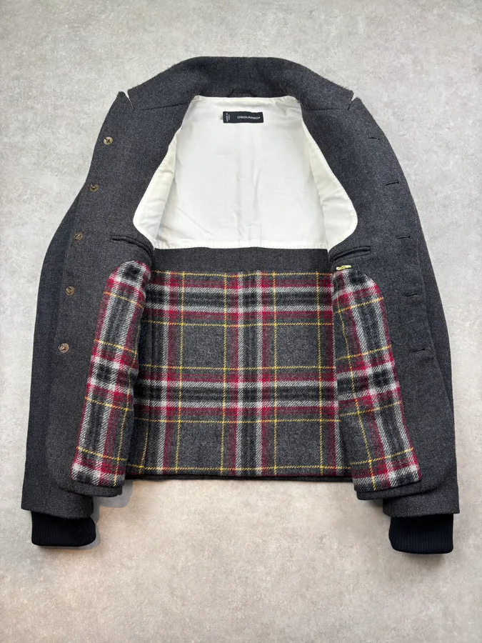 FW2010 Dsquared2 Grey Wool Military Buttoned Jacket - Image 8