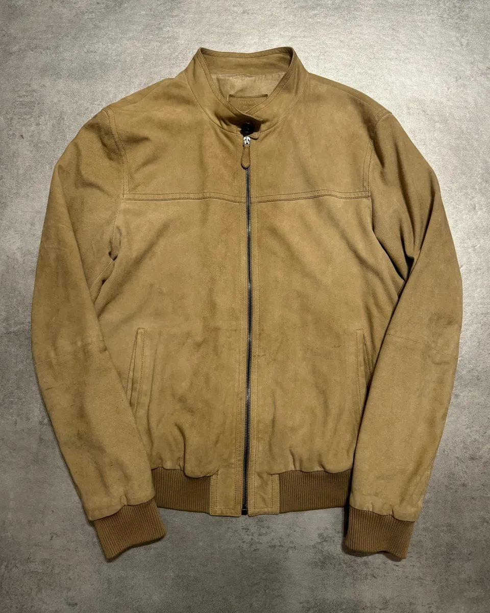 FW2010 Prada Beige Leather Soft Italian Jacket