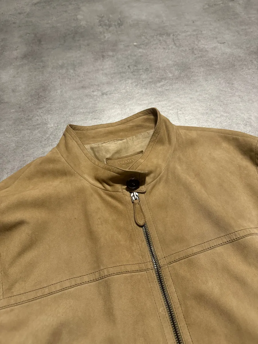FW2010 Prada Beige Leather Soft Italian Jacket - Image 10