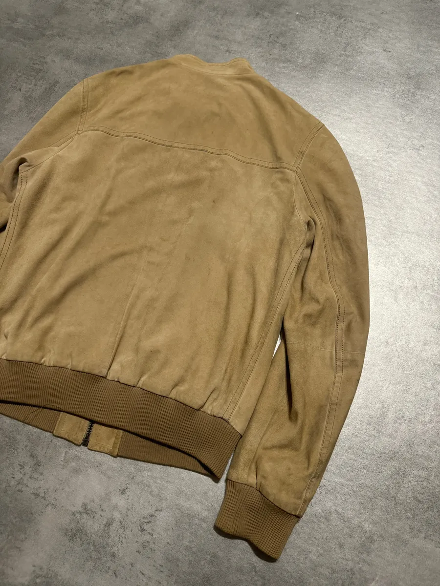 FW2010 Prada Beige Leather Soft Italian Jacket - Image 4