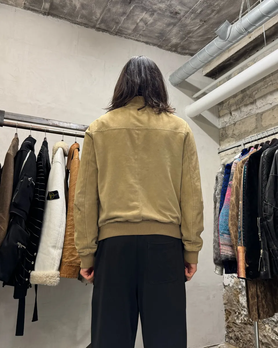 FW2010 Prada Beige Leather Soft Italian Jacket - Image 6