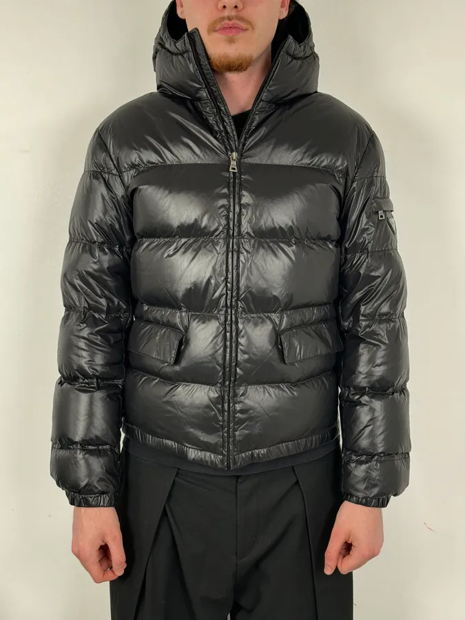 FW2010 Prada Black Nylon Quilted Puffer Jacket - Image 2
