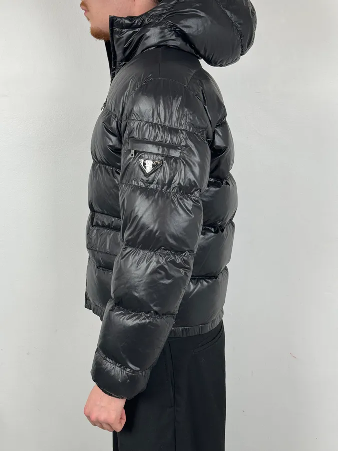 FW2010 Prada Black Nylon Quilted Puffer Jacket - Image 3