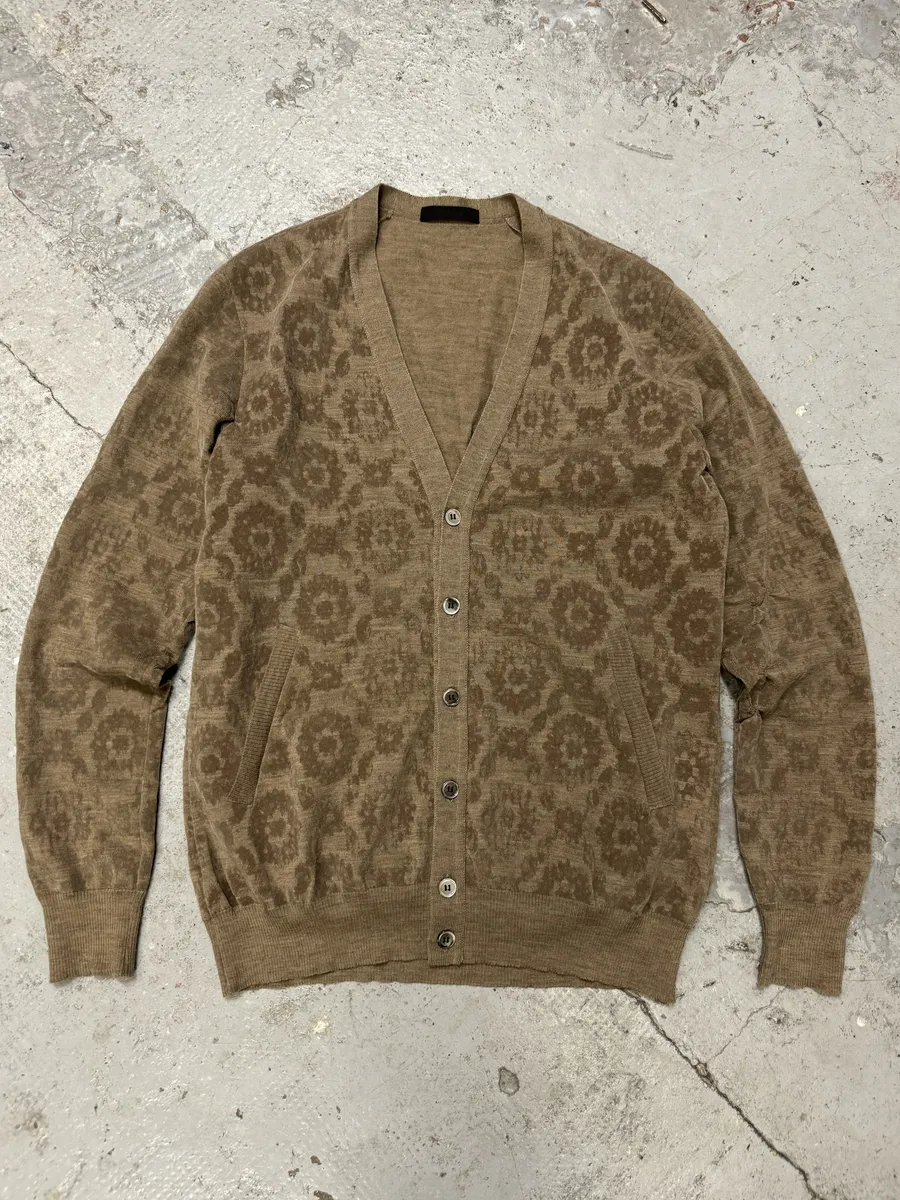 FW2010 Undercover Camel Wool Jacquard Cardigan