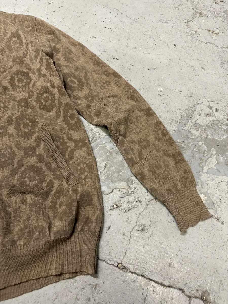 FW2010 Undercover Camel Wool Jacquard Cardigan - Image 10