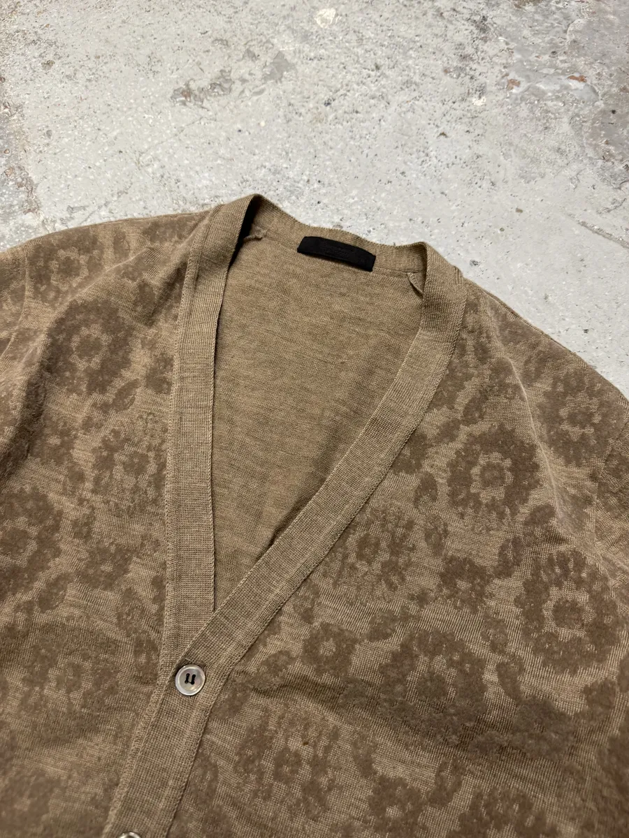 FW2010 Undercover Camel Wool Jacquard Cardigan - Image 13