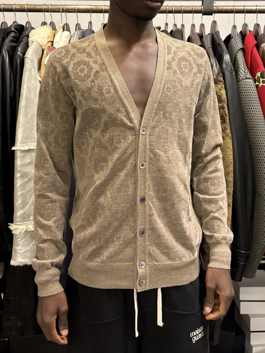 FW2010 Undercover Camel Wool Jacquard Cardigan - Image 2