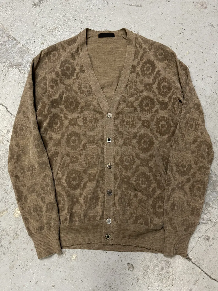 FW2010 Undercover Camel Wool Jacquard Cardigan - Image 4