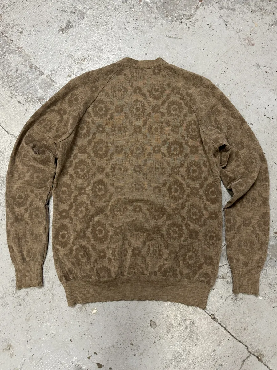 FW2010 Undercover Camel Wool Jacquard Cardigan - Image 5