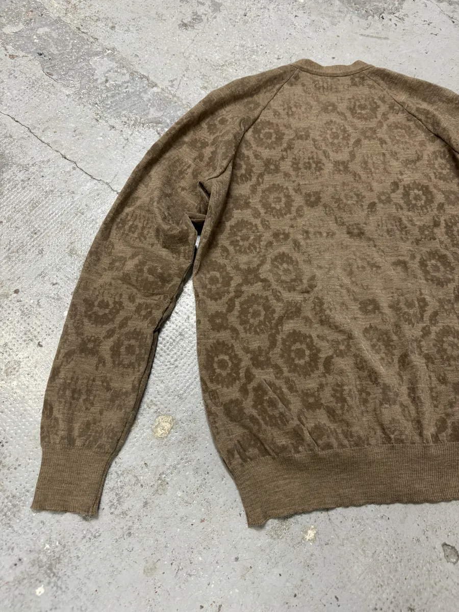 FW2010 Undercover Camel Wool Jacquard Cardigan - Image 6