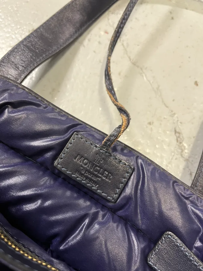 2010s Moncler Puffer Purple Handle Bag - Image 8