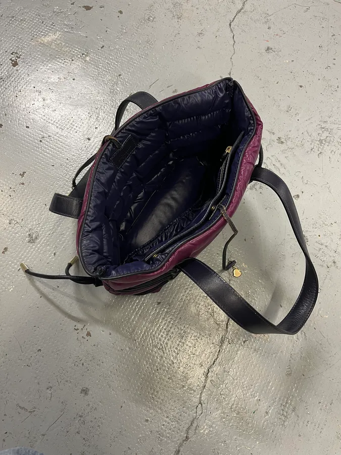 2010s Moncler Puffer Purple Handle Bag - Image 9