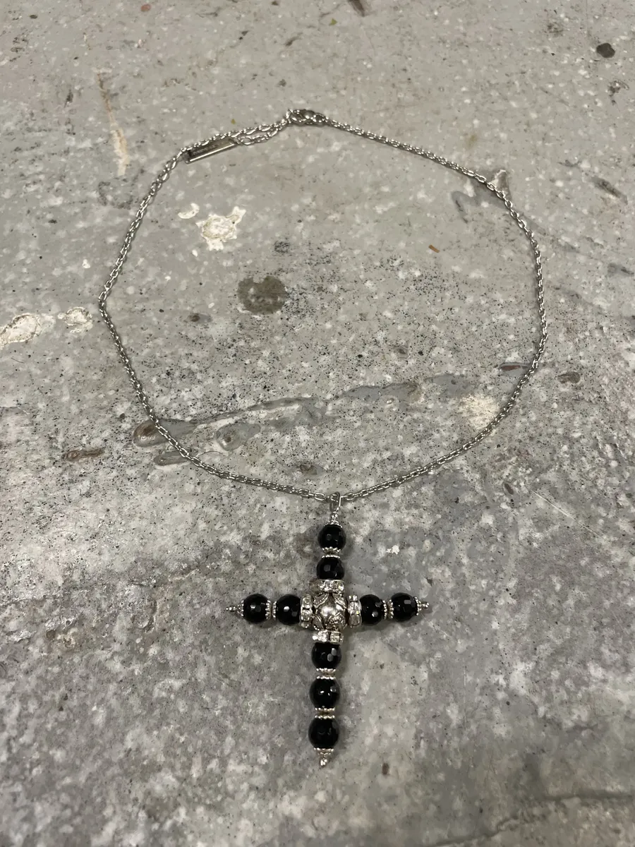 FW2011 Dolce & Gabbana Black Cross Necklace