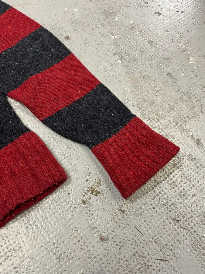 FW2011 Dolce & Gabbana Red & Grey Stripes Wool Sweater - Image 6