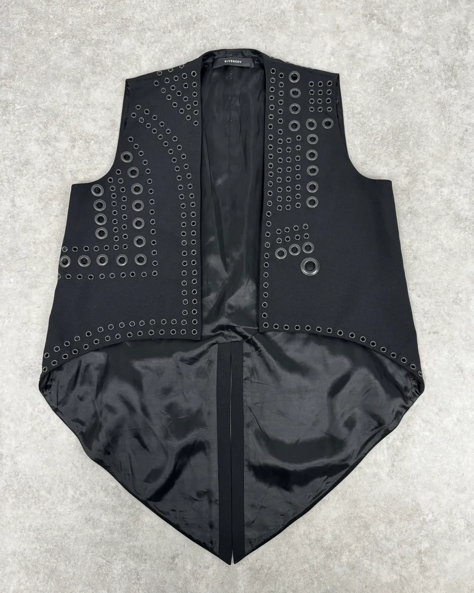 FW2011 Givenchy Black Eyeled Tailcoat Vest by Riccardo Tisci