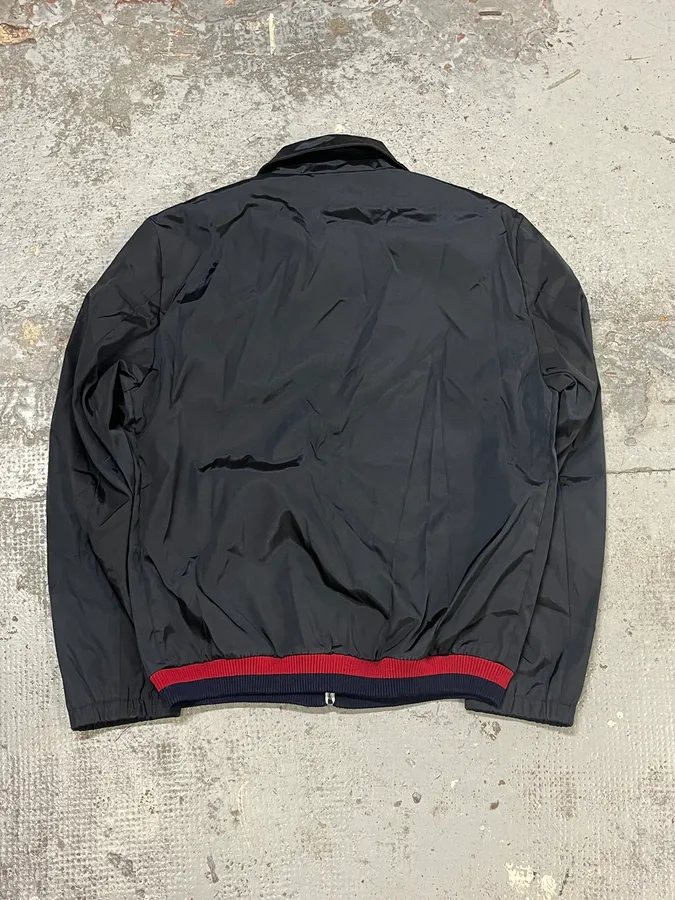 FW2011 Gucci Navy Nylon Web Stripe Bomber Jacket - Image 6