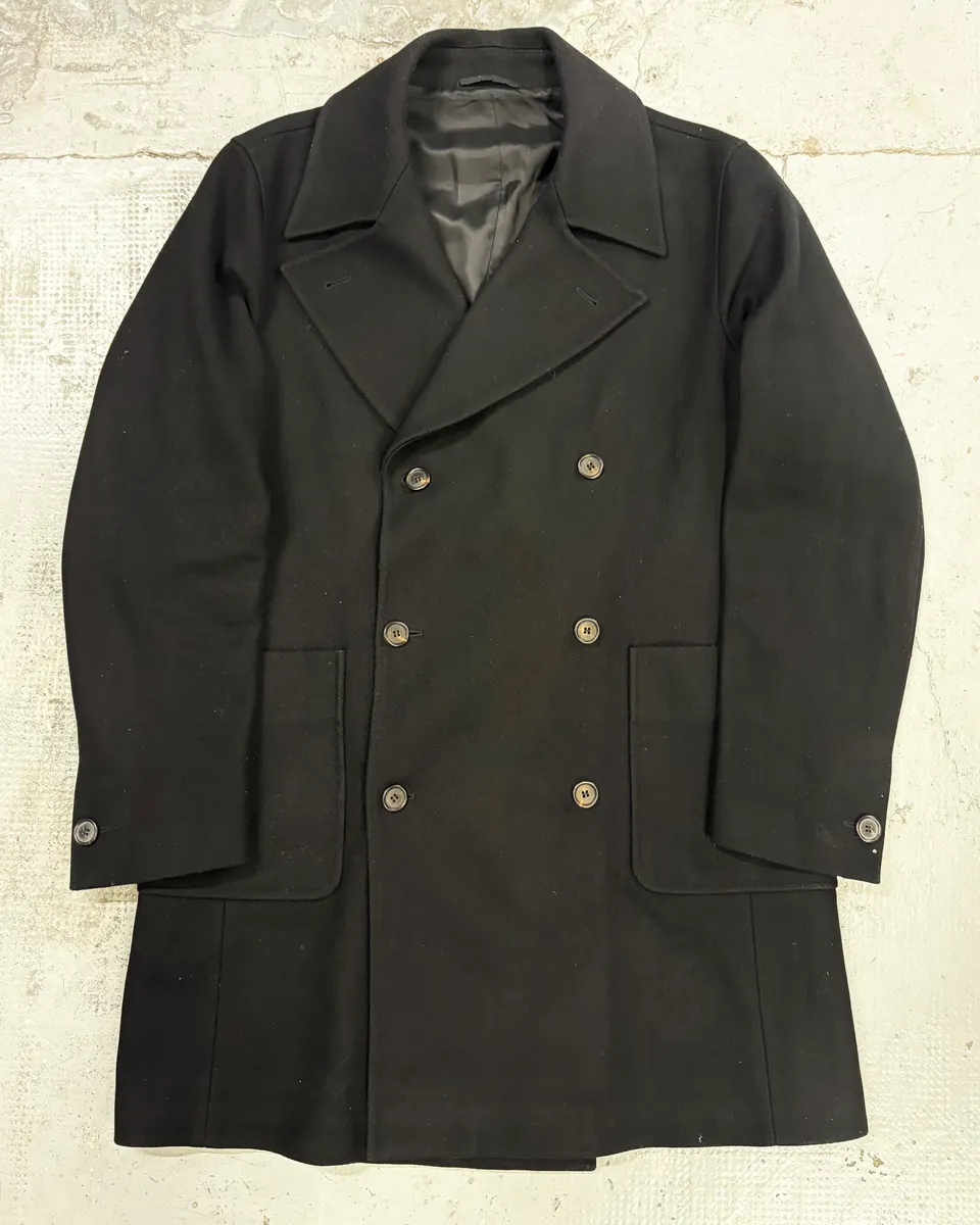 FW2011 Miu Miu Black Wool Double-Breasted Coat