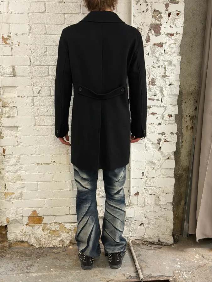 FW2011 Miu Miu Black Wool Double-Breasted Coat - Image 4