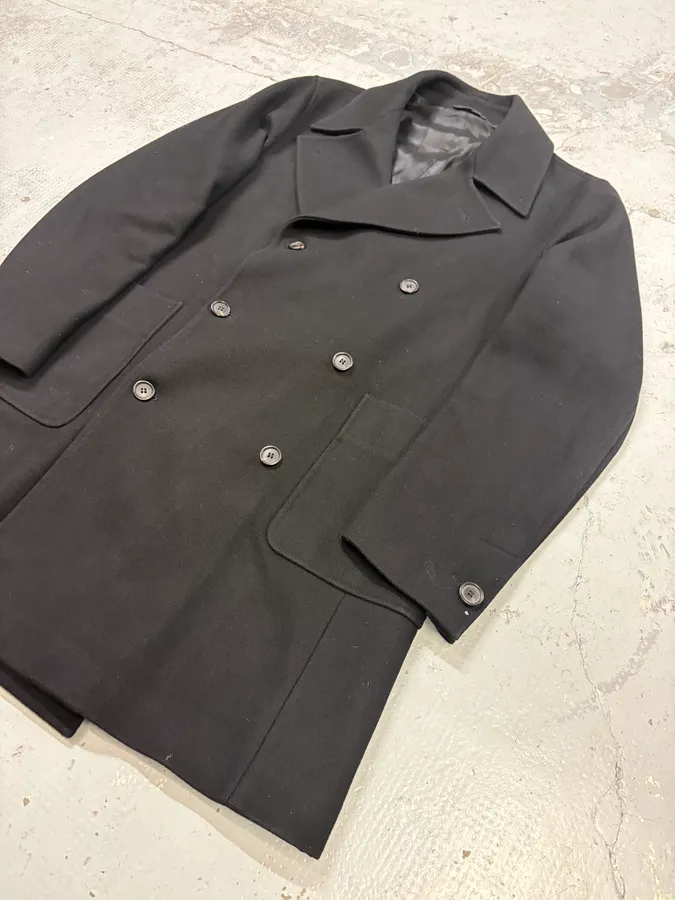 FW2011 Miu Miu Black Wool Double-Breasted Coat - Image 6