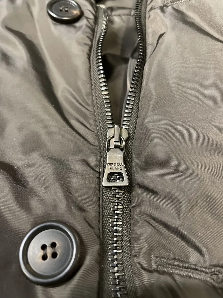 FW2011 Prada Brown Buttoned Tactical Nylon Bomber Jacket - Image 6