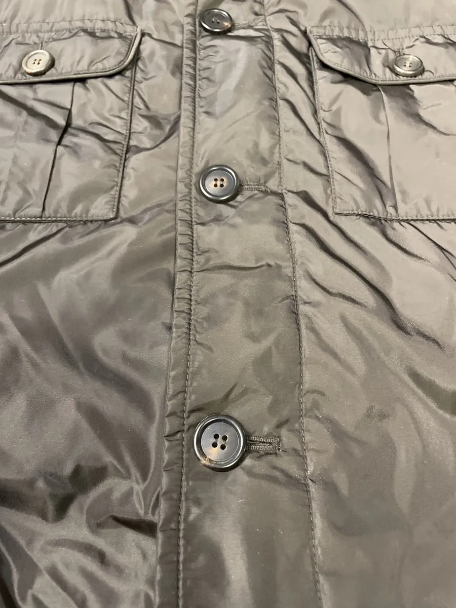 FW2011 Prada Brown Buttoned Tactical Nylon Bomber Jacket - Image 9