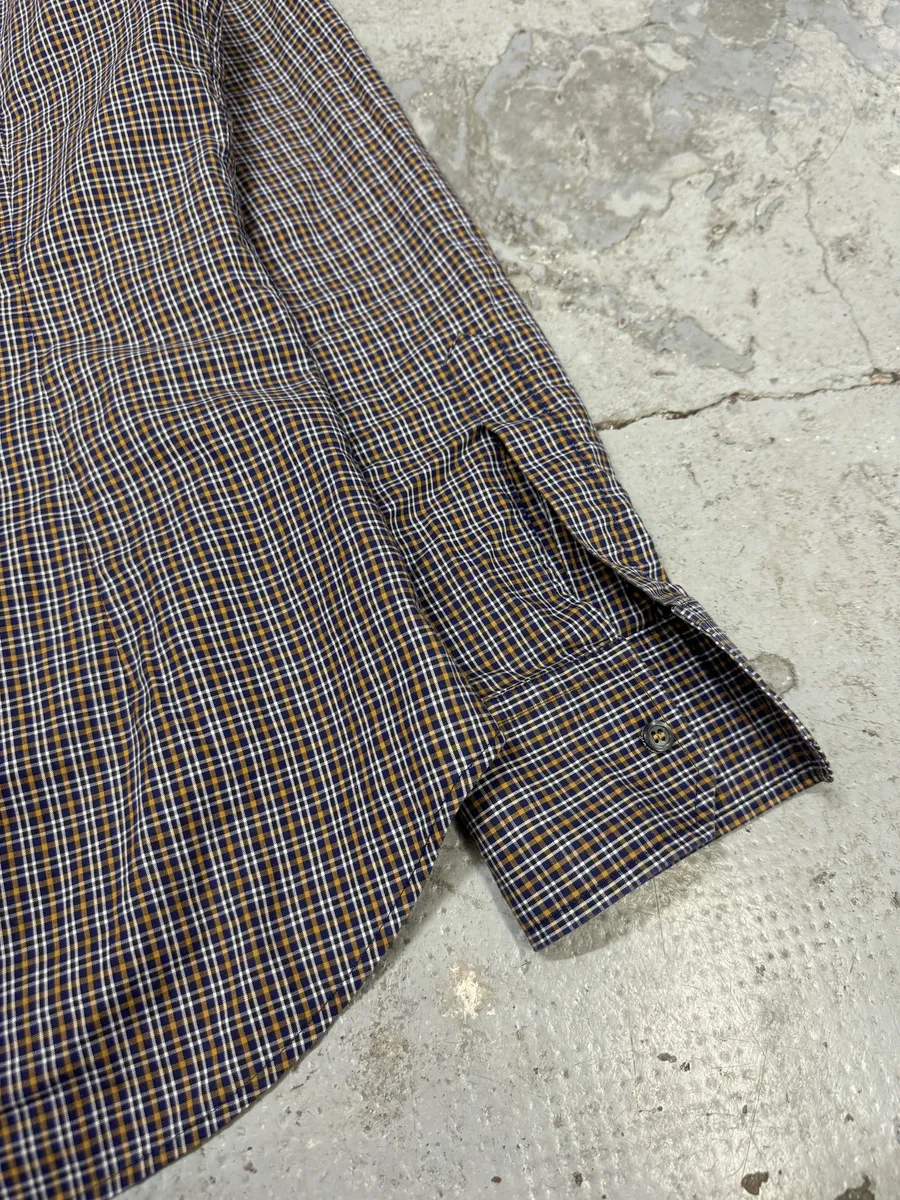 FW2012 Dsquared2 Checkered Blue & Yellow Minimalist Shirt - Image 11