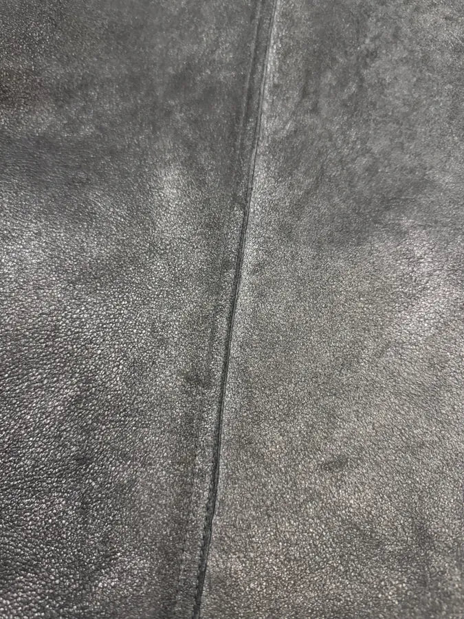 FW2012 Emporio Armani Shearling Black Leather Jacket - Image 10